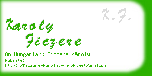 karoly ficzere business card